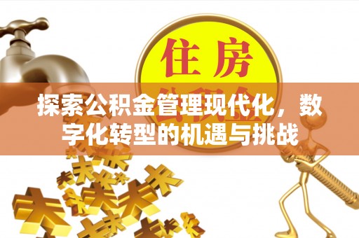 西秀探索公积金管理现代化，数字化转型的机遇与挑战
