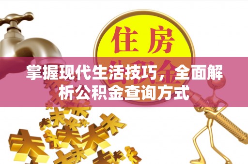 西秀掌握现代生活技巧，全面解析公积金查询方式