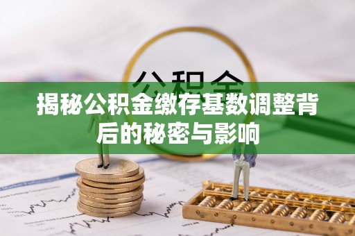 西秀揭秘公积金缴存基数调整背后的秘密与影响