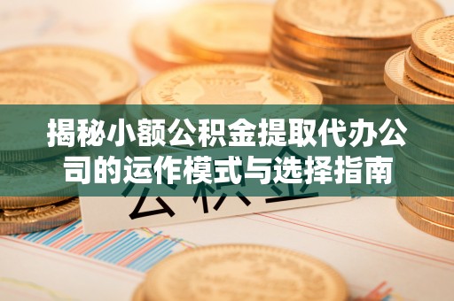 西秀揭秘小额公积金提取代办公司的运作模式与选择指南