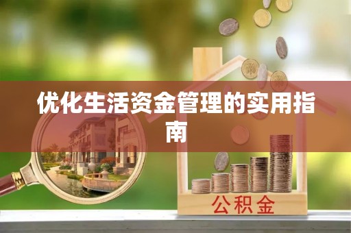 西秀优化生活资金管理的实用指南