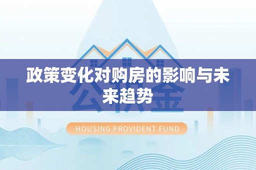 西秀政策变化对购房的影响与未来趋势