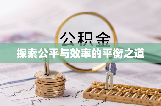 西秀探索公平与效率的平衡之道