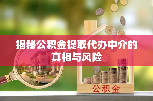 西秀揭秘公积金提取代办中介的真相与风险
