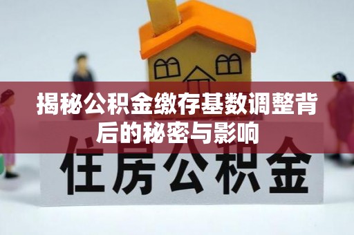 西秀揭秘公积金缴存基数调整背后的秘密与影响